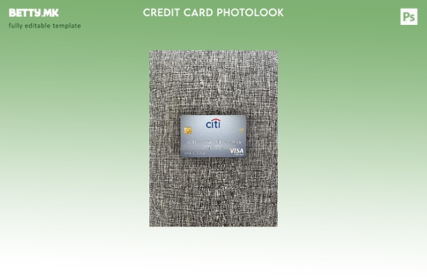 Модерен стил Шведска Citibank виза платина картичка photolook преден шаблон